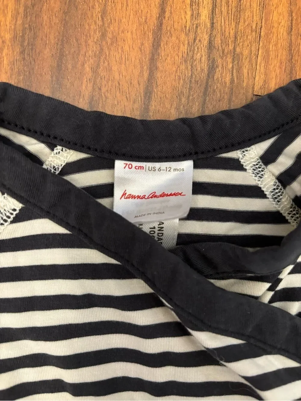Hanna Andersson 3 Layette Tencel Stripe Crossover Bodysuits